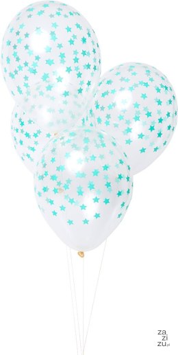 Balony przeźroczyste z gwiazdkami 30 cm - 4szt