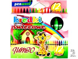 Kredki świecowe 12szt. JUMBO