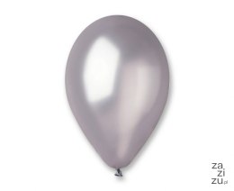 Balony 100szt SREBRNE METALIZOWANE 30 cm GM110/38