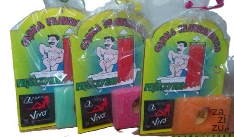 Gąbka prawdziwego mężczyzny XXL zawieszka 19,5 x 15,5 cm / P366 Gąbka prawdziwego mężczyzny XXL zawieszka 19,5 x 15,5 cm / P366
