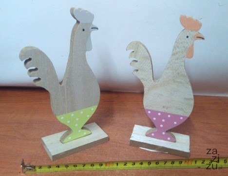 Kogut drewno 18cm | 445438 Kogut drewno 18cm | 445438