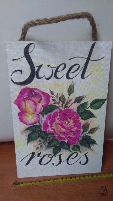 Tabliczka/obraz do zawieszenia 20x30 SWEET ROSES