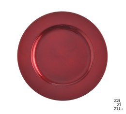 Talerz plastikowy podstawka 13cm RED | ART10796