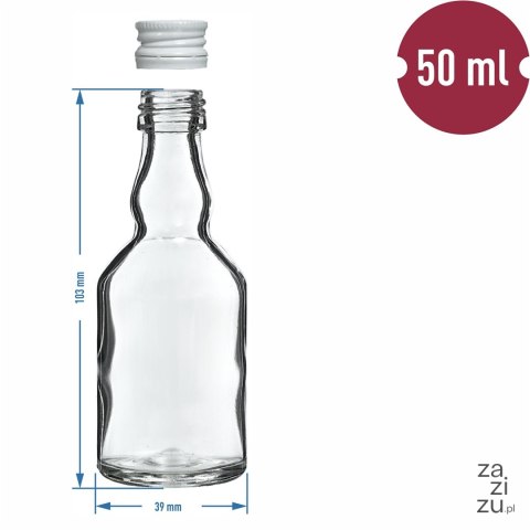 Butelka + zakrętka 50ml MALUCH 10szt. | 631050 Butelka + zakrętka 50ml MALUCH 10szt. | 631050