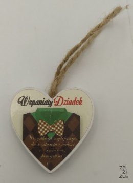 Serce wiszące 4cm DZIADEK