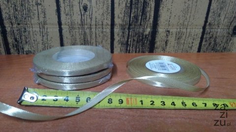 Wstążka satynowa 6mmx32m ZŁOTA 4szt. | AX06-17 Wstążka satynowa 6mmx32m ZŁOTA 4szt. | AX06-17