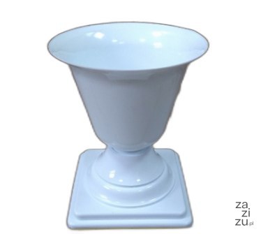 Flakon niski wazon plastikowy h-26 BIAŁY