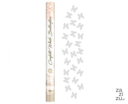 Konfetti 60cm BIAŁE MOTYLKI KPBM060