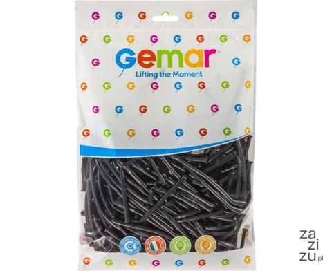 Balony do modelowania RURKI CZARNE PASTELOWE 100szt D2/14 Balony do modelowania RURKI CZARNE PASTELOWE 100szt D2/14