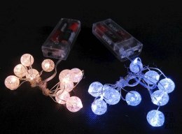 Lampki na baterie 10 led KULKI 2 m