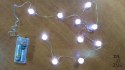 Lampki na baterie 10 led KULKI 2 m