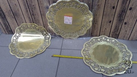 Serwetki okrągłe 100szt ZŁOTE fi-36 22-42 Serwetki okrągłe 100szt ZŁOTE fi-36 22-42