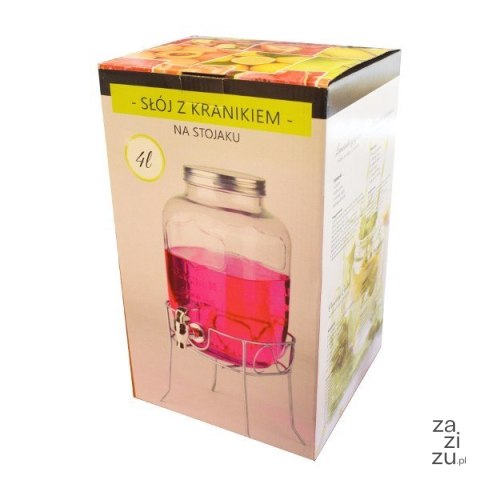 Słój z kranikiem 4l na stojaku Słój z kranikiem 4l na stojaku
