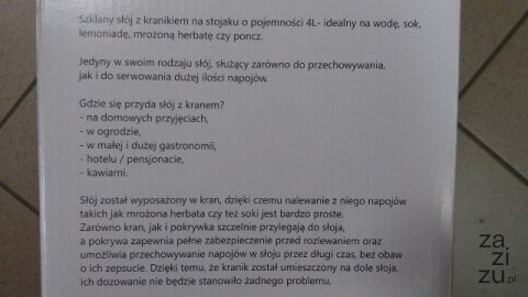 Słój z kranikiem 4l na stojaku Słój z kranikiem 4l na stojaku