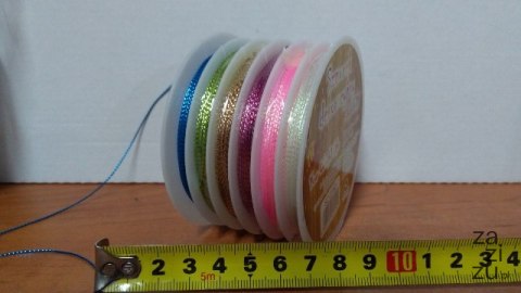 Sznurek 6szt. metalizowany 1mmx6m | SZ-3182 Sznurek 6szt. metalizowany 1mmx6m | SZ-3182