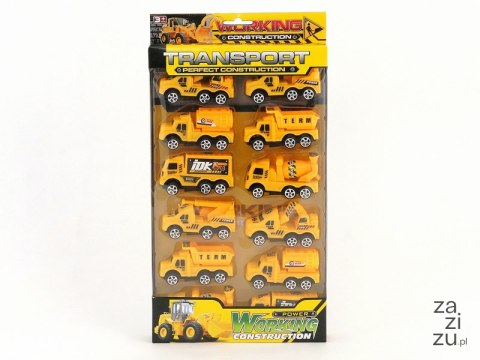 Zestaw 12szt. auta BUDOWLANE