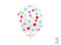 Balony przezroczyste 6szt z kolorowym konfetti 30cm BK12-1-000-6