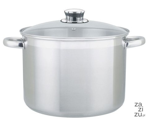 Garnek 10l ze stali nierdzewnej + szklana pokrywka fi-26 VITALO | 400120