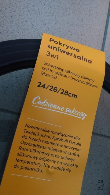 Pokrywka z silikonowym kołnierzem 24/26/28cm Pokrywka z silikonowym kołnierzem 24/26/28cm