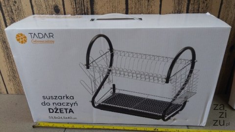 Suszarka do naczyń Tadar Dżeta 2 poziomy 53,5 x 24,5 cm x 40 cm czarna Suszarka do naczyń Tadar Dżeta 2 poziomy 53,5 x 24,5 cm x 40 cm czarna