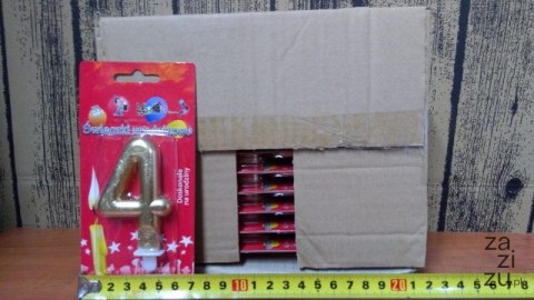Świeczka 24szt. cyfra złota ,,4'' Świeczka 24szt. cyfra złota ,,4''