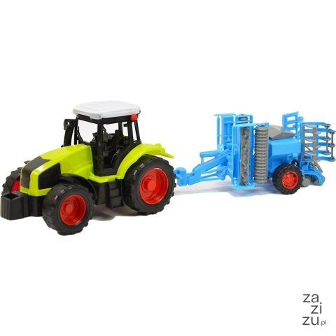 Traktor z maszyną 35x12cm | 16608