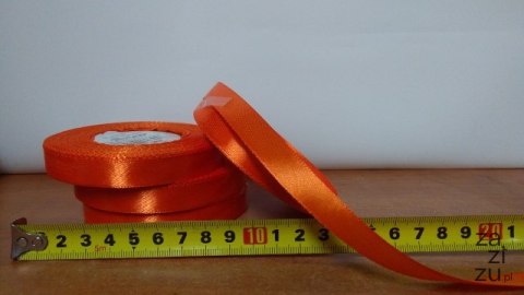 Wstążka satynowa 12mmx32m POMARAŃCZOWA 4szt. | AX12-29 Wstążka satynowa 12mmx32m POMARAŃCZOWA 4szt. | AX12-29