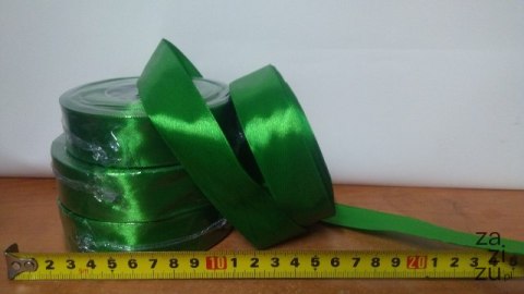 Wstążka satynowa 25mmx32m CIEMNO-ZIELONA 4szt. | AX25-20 Wstążka satynowa 25mmx32m CIEMNO-ZIELONA 4szt. | AX25-20