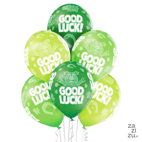 Balony 6szt. 12" GOOD LUCK | 42-46