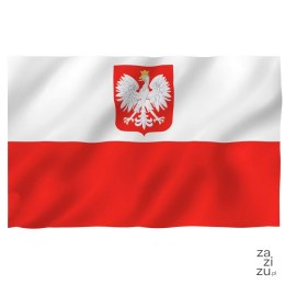 Flaga biało-czerwona z godłem Polska 150x90