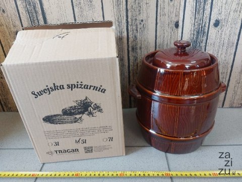 Garnek beczka 5l KAMIONKA BRĄZ Garnek beczka 5l KAMIONKA BRĄZ