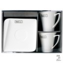 Filiżanki do kawy i herbaty porcelanowe ze spodkami HOME DELUX QUATRE BIAŁE 4 el. hd12064