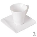 Filiżanki do kawy i herbaty porcelanowe ze spodkami HOME DELUX QUATRE BIAŁE 4 el. hd12064