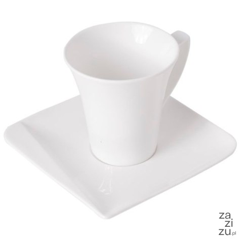 Filiżanki do kawy i herbaty porcelanowe ze spodkami HOME DELUX QUATRE BIAŁE 4 el. hd12064 Filiżanki do kawy i herbaty porcelanowe ze spodkami HOME DELUX QUATRE BIAŁE 4 el. hd12064