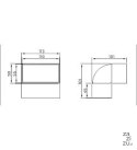 Kolanko pionowe płaskie 007-0222 D/KPI 110X55 Dospel