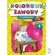 Książeczka + naklejki KOLOROWE ZAWODY 1