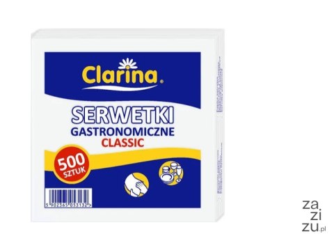 Serwetki gastronomiczne białe 500szt CLARINA