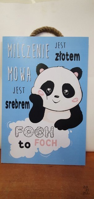 Tabliczka/obraz do zawieszenia 20x30 MILCZENIE JEST ZŁOTEM,MOWA JEST SREBREM....