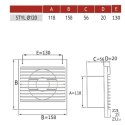 Wentylator przepustnica styl 120SP
