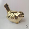 Figurka ceramiczna ptaszek złoty 10 x 5,5 x 8cm | DKC994-24