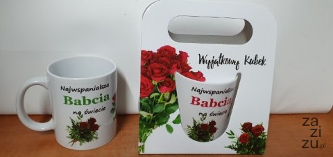 Kubek w torebce BABCIA RÓŻE Kubek w torebce BABCIA RÓŻE