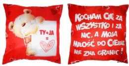 Poduszka dwustronna TY + JA , Kocham Cię ... - S42