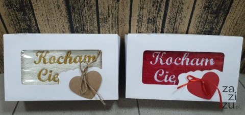 Ręcznik w pudełku 50X100 KOCHAM CIĘ