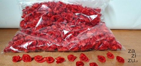 Różyczki dekoracyjne atłasowe czerwone a`1000szt. | 1491 Różyczki dekoracyjne atłasowe czerwone a`1000szt. | 1491