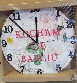 Zegar ścienny 30cm KOCHAM CIĘ BABCIU