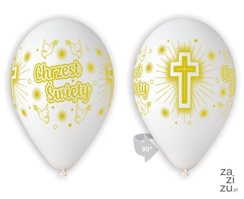 Balony Premium Chrzest Święty, 30cm - 5 szt. Balony Premium Chrzest Święty, 30cm - 5 szt.