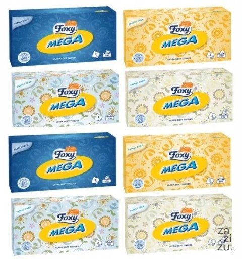 Chusteczki kosmetyczne FOXY MEGA MIĘKKIE 200szt Chusteczki kosmetyczne FOXY MEGA MIĘKKIE 200szt