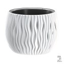 Doniczka z wkładem BOWL SANDY 18x14cm - biały