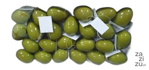 Jajka w pudełku 24szt. OLIWKA POŁYSK 7cm | M92205