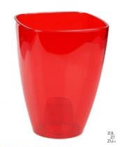 Osłonka do storczyka 12 cm transparentna czerwona